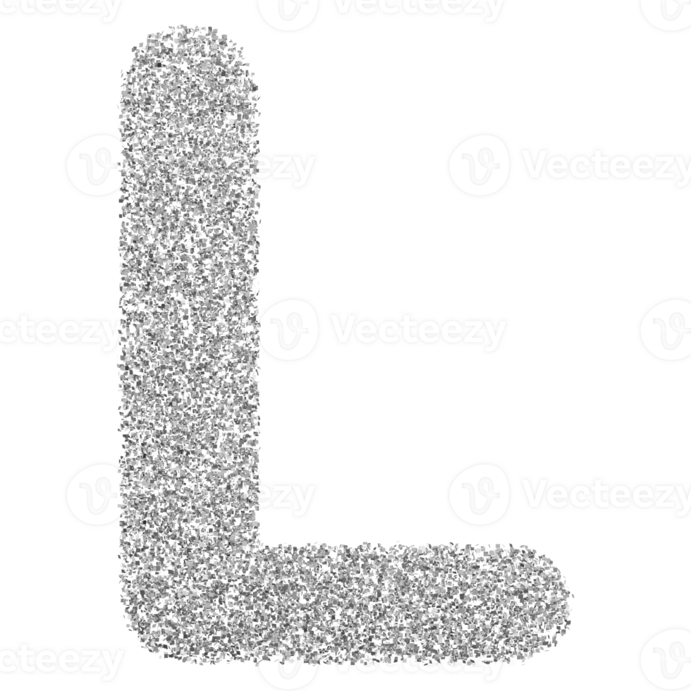 3D Font Letter L uppercase png