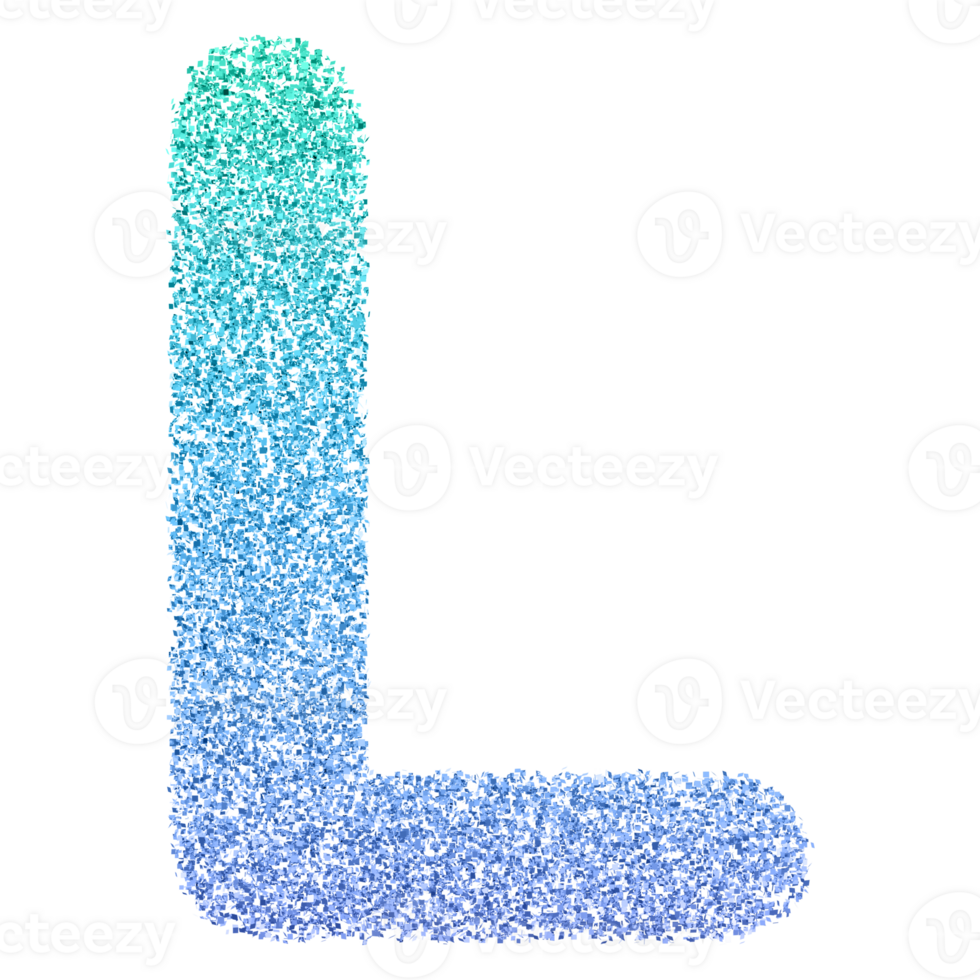 3D Font Letter L uppercase png