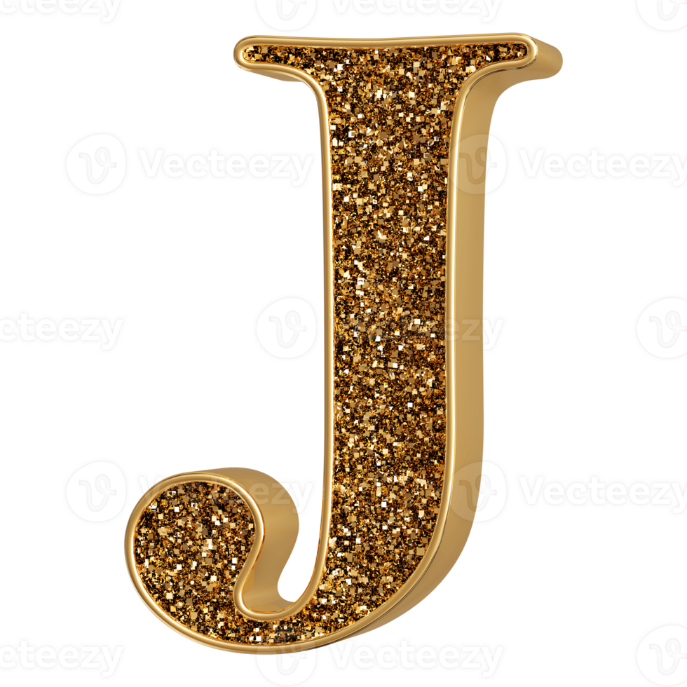 3D Font Letter J uppercase png