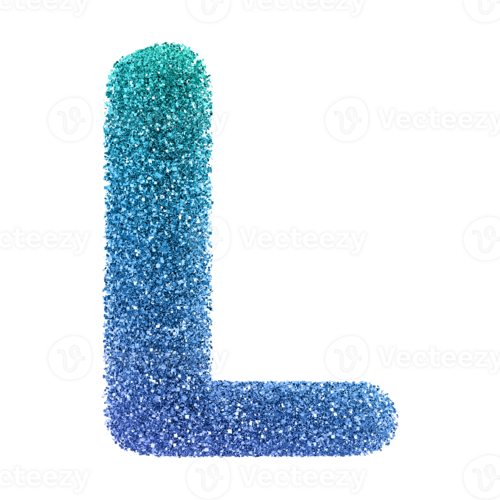 3D Font Letter L uppercase png