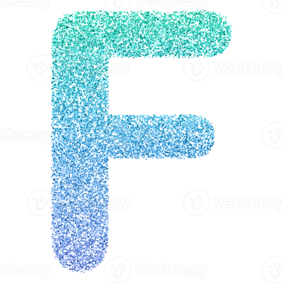 3D Font Letter F uppercase png