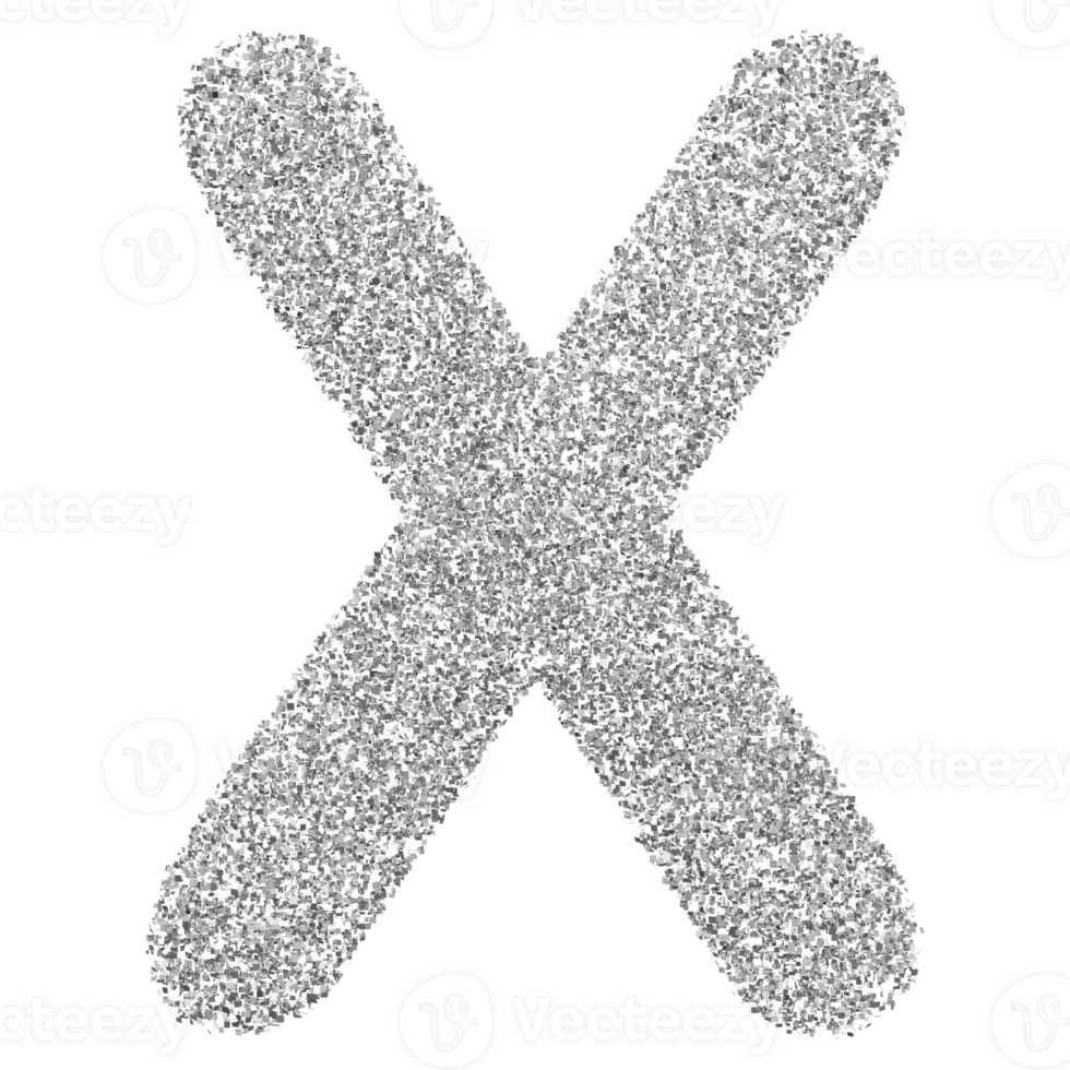 3D Font Letter X uppercase png