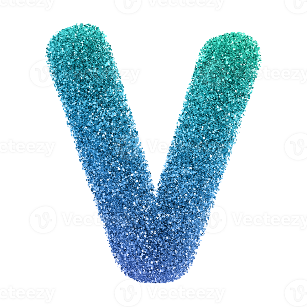 3D Font Letter V uppercase png