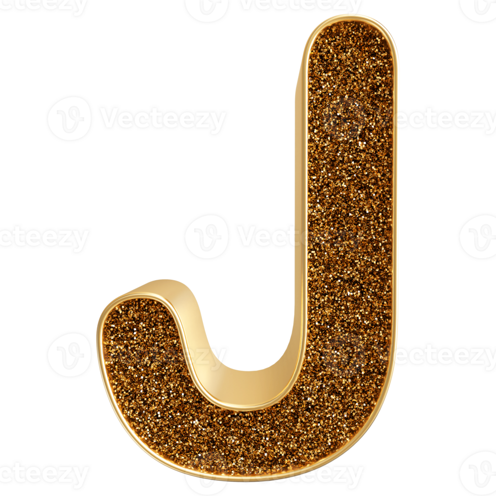 3D Font Letter J uppercase png