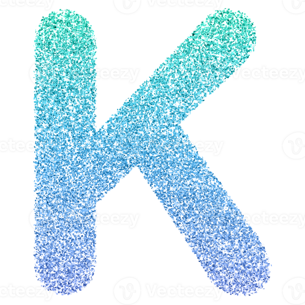 3D Font Letter K uppercase png