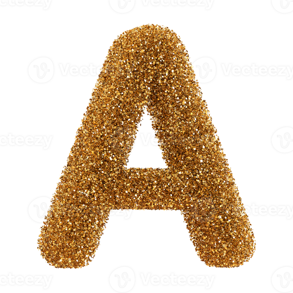 3D Font Letter A uppercase png