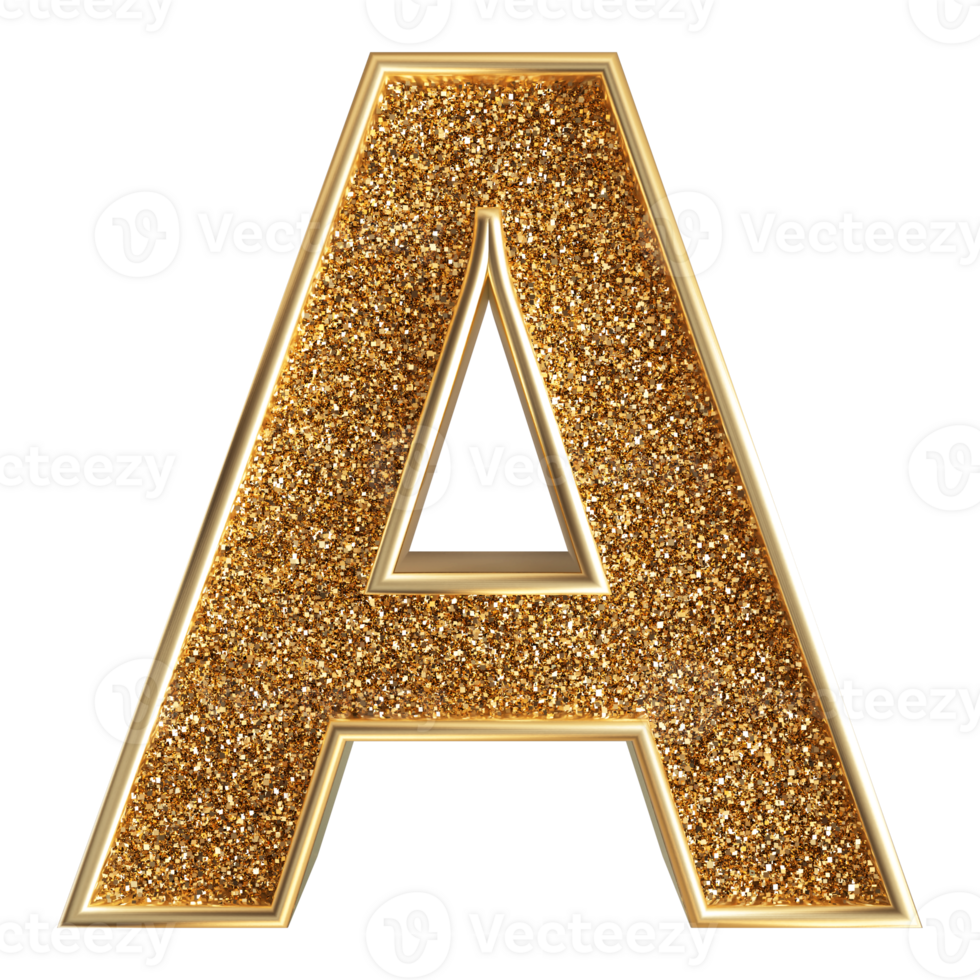 3D Font Letter A uppercase png