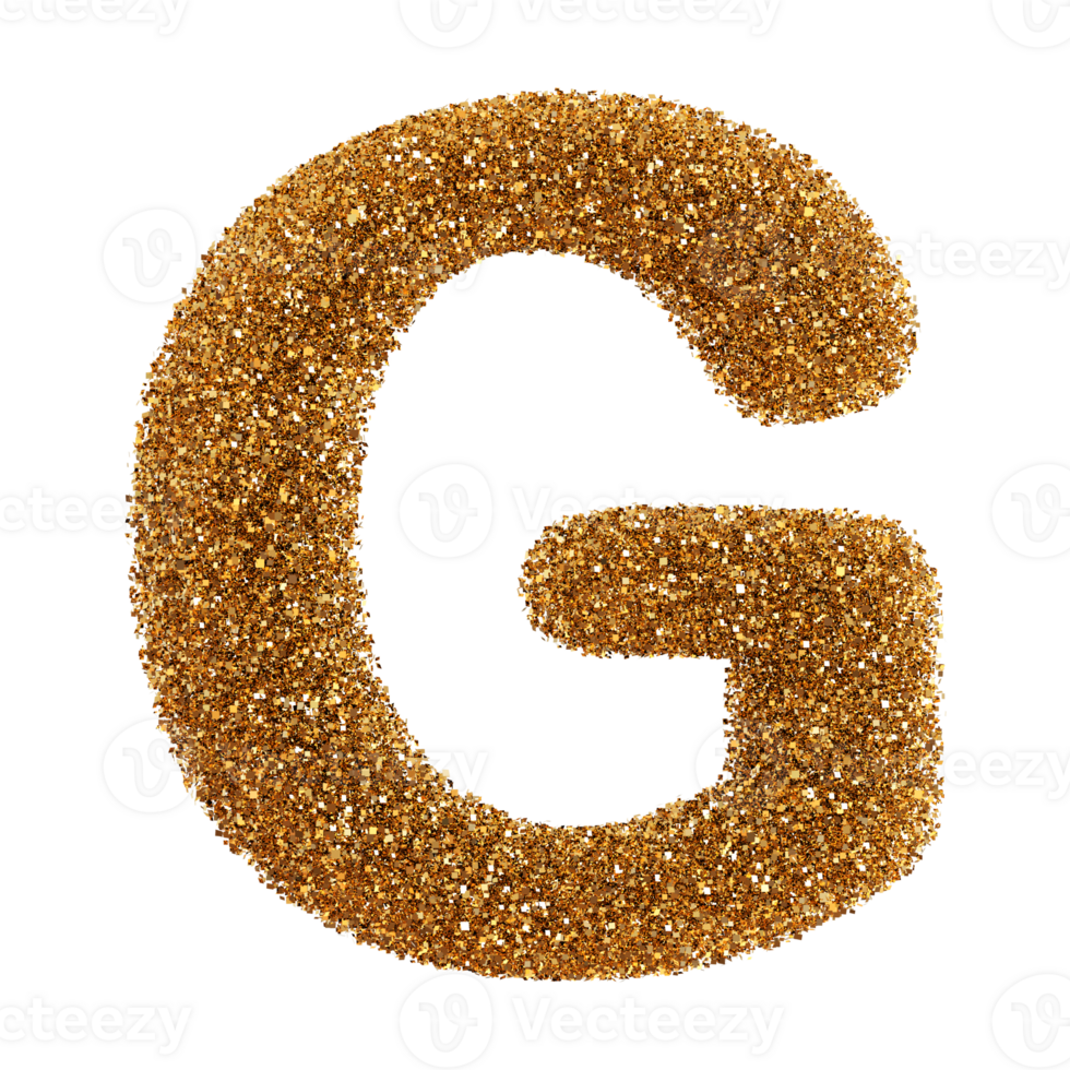 3D Font Letter G uppercase png