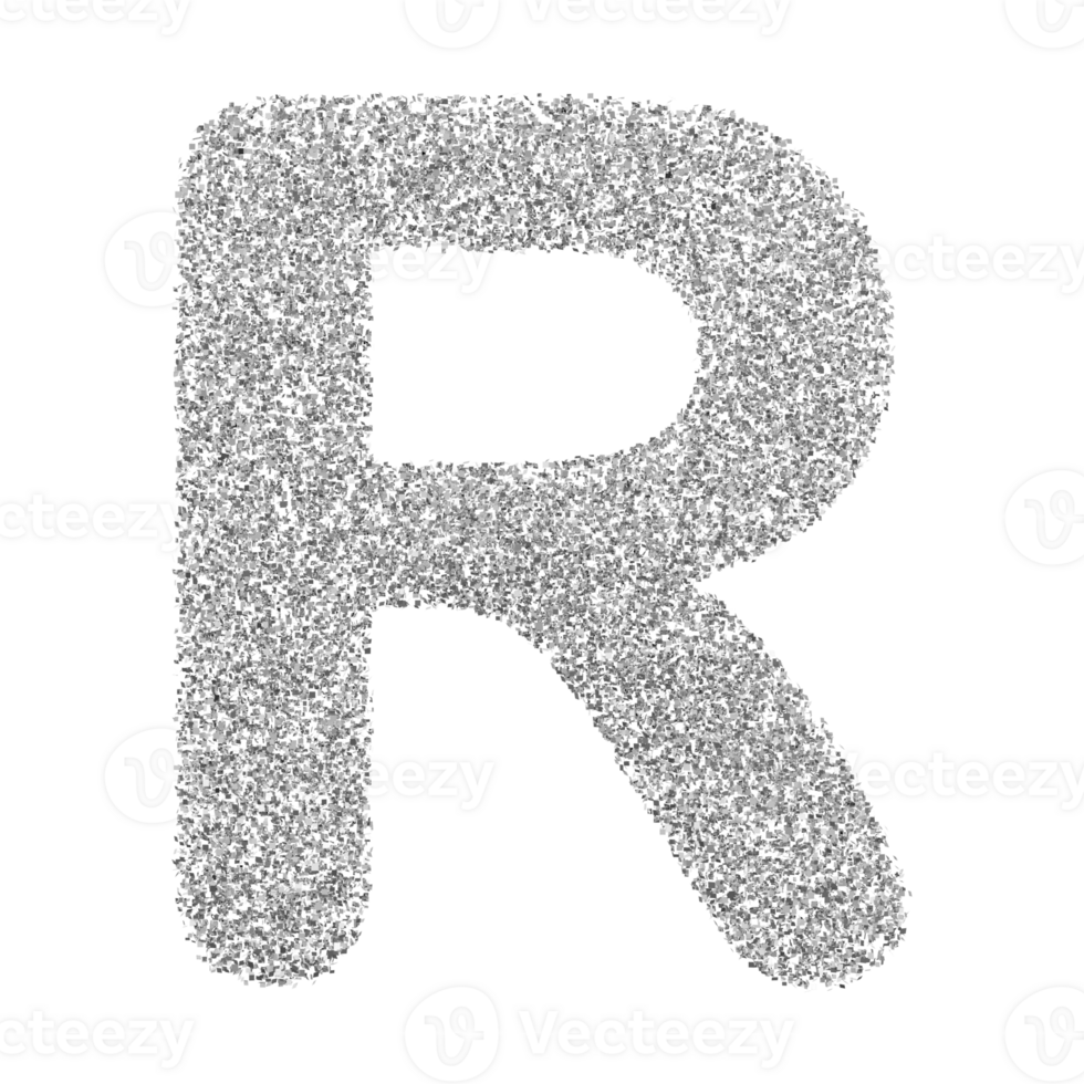 3D Font Letter R uppercase png