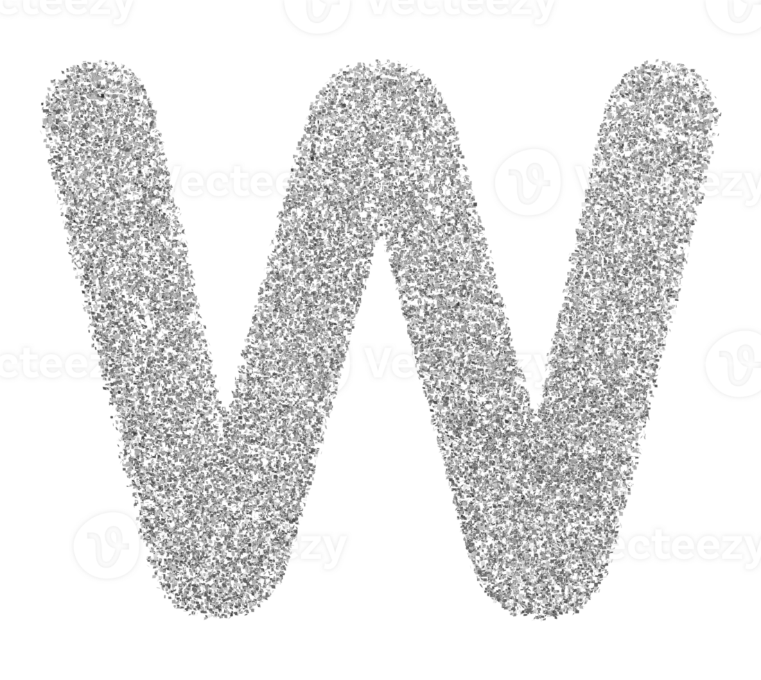 3D Font Letter W uppercase png