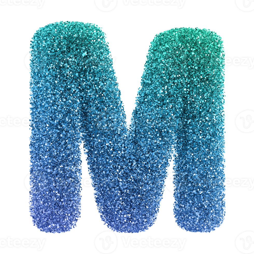 3D Font Letter M uppercase png