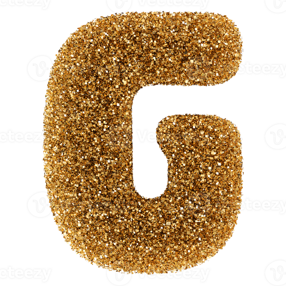 3D Font Letter G uppercase png