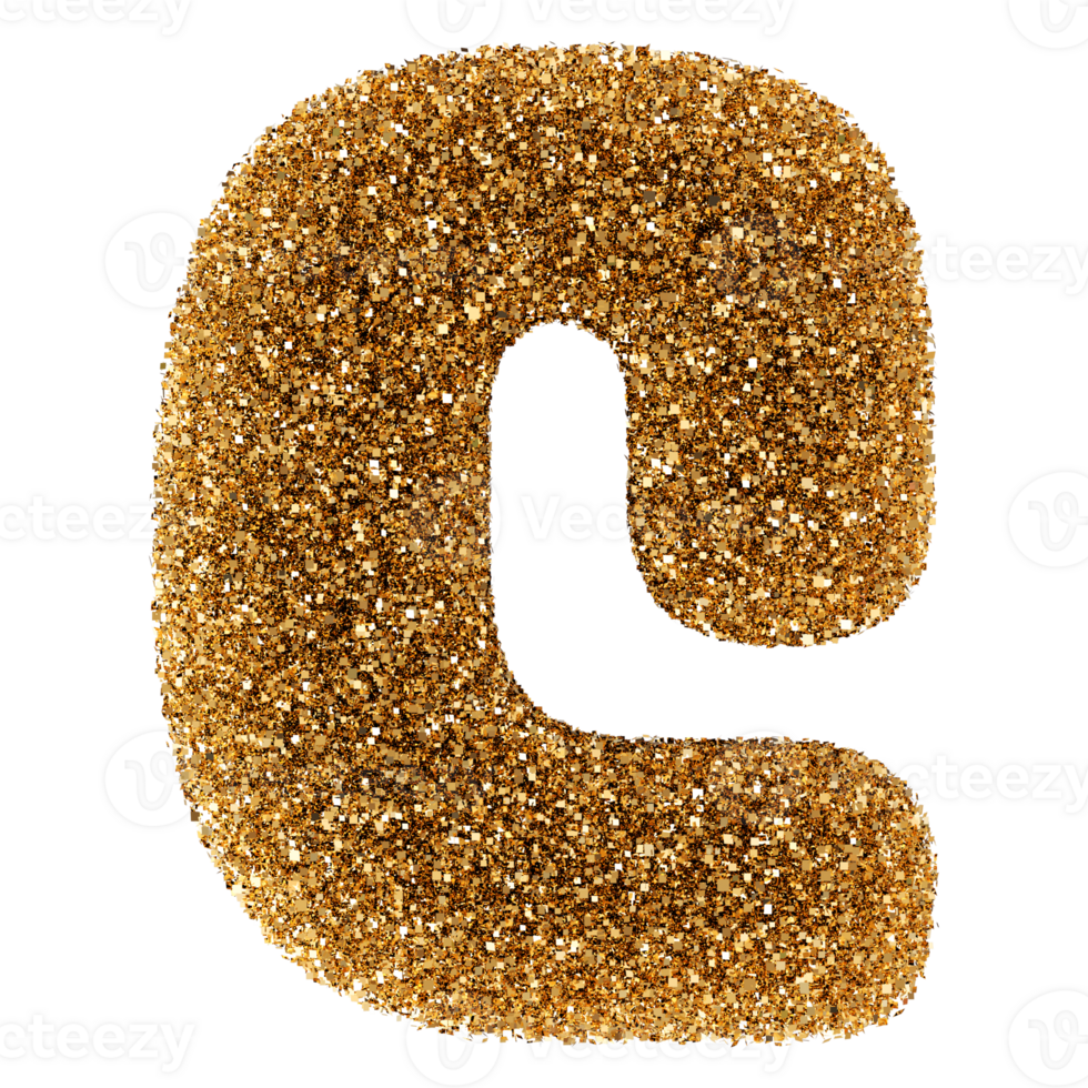 3D Font Letter C uppercase png