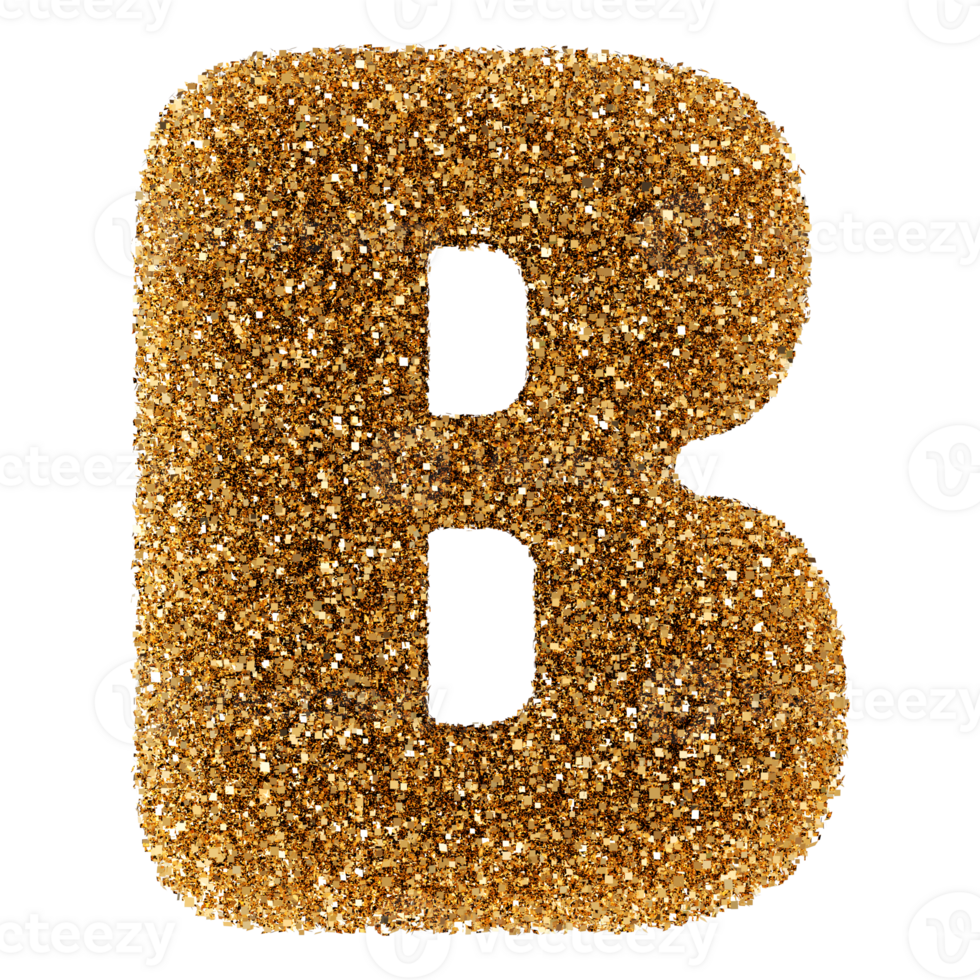 3D Font Letter B uppercase png