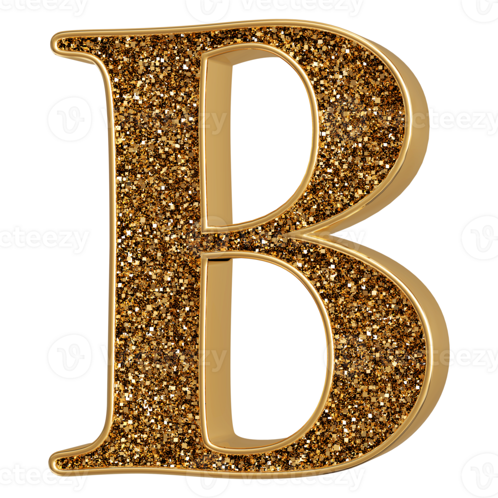 3D Font Letter B uppercase png
