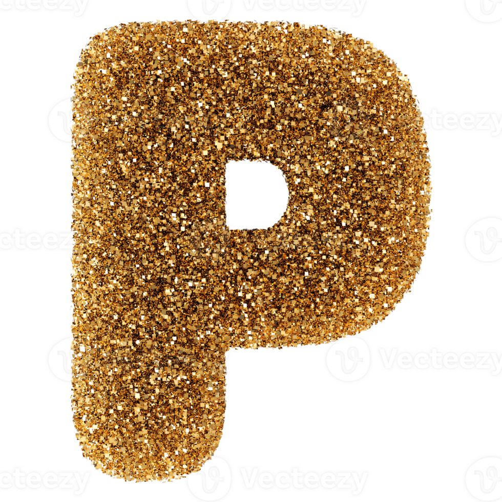 3D Font Letter P uppercase png