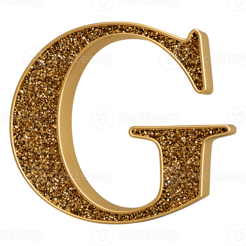 3D Font Letter G uppercase png