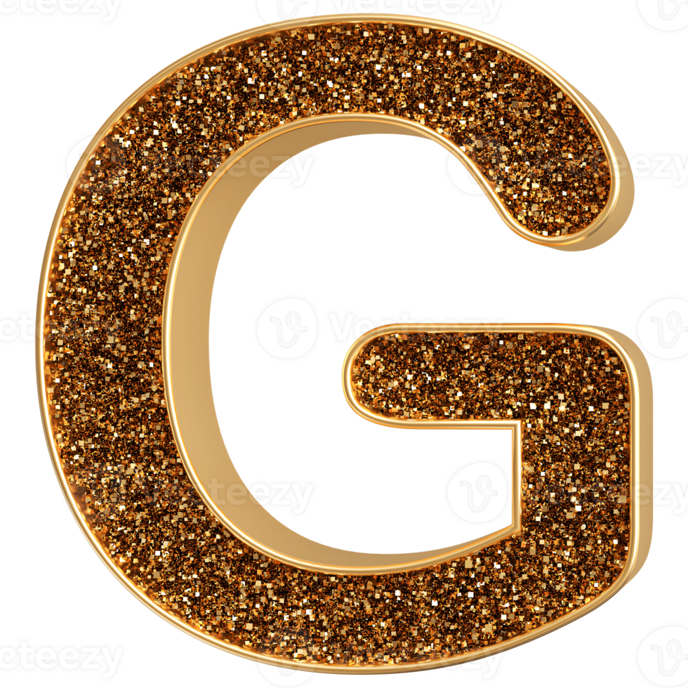 3D Font Letter G uppercase png