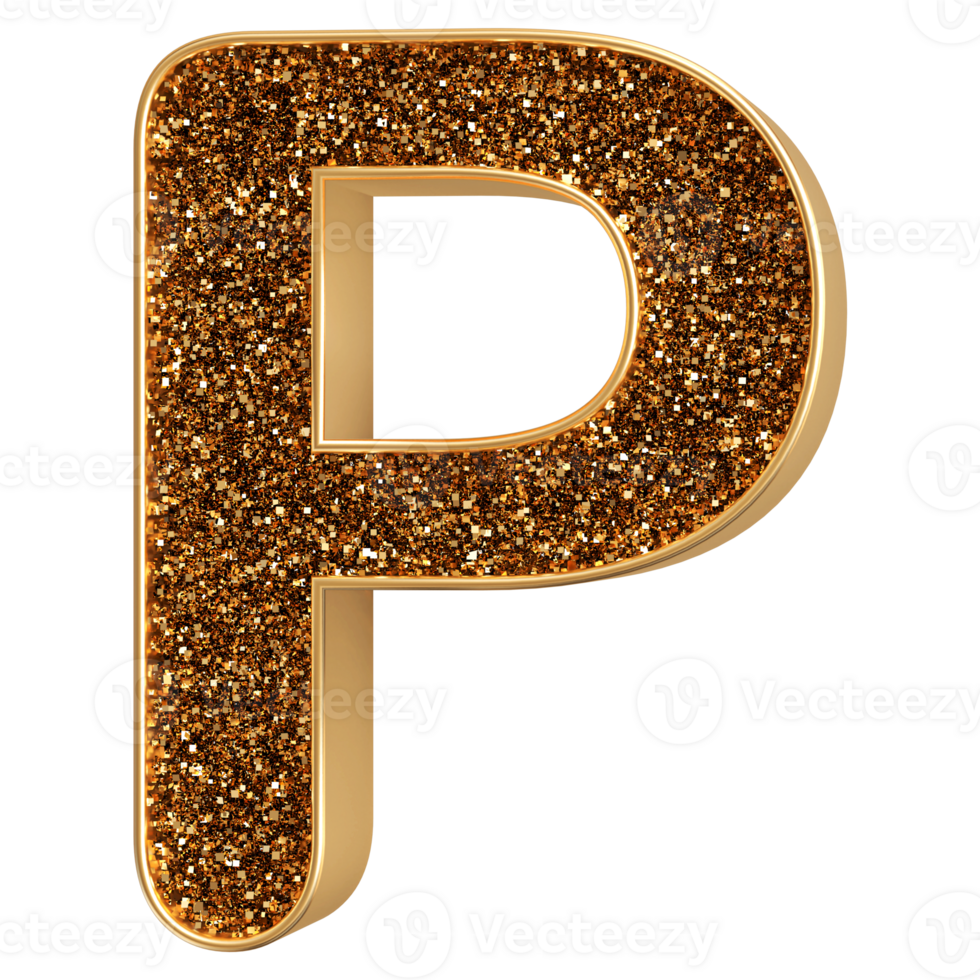 3D Font Letter P uppercase png