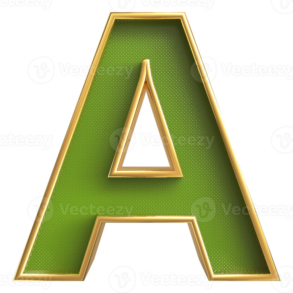 3D Font Letter A uppercase png
