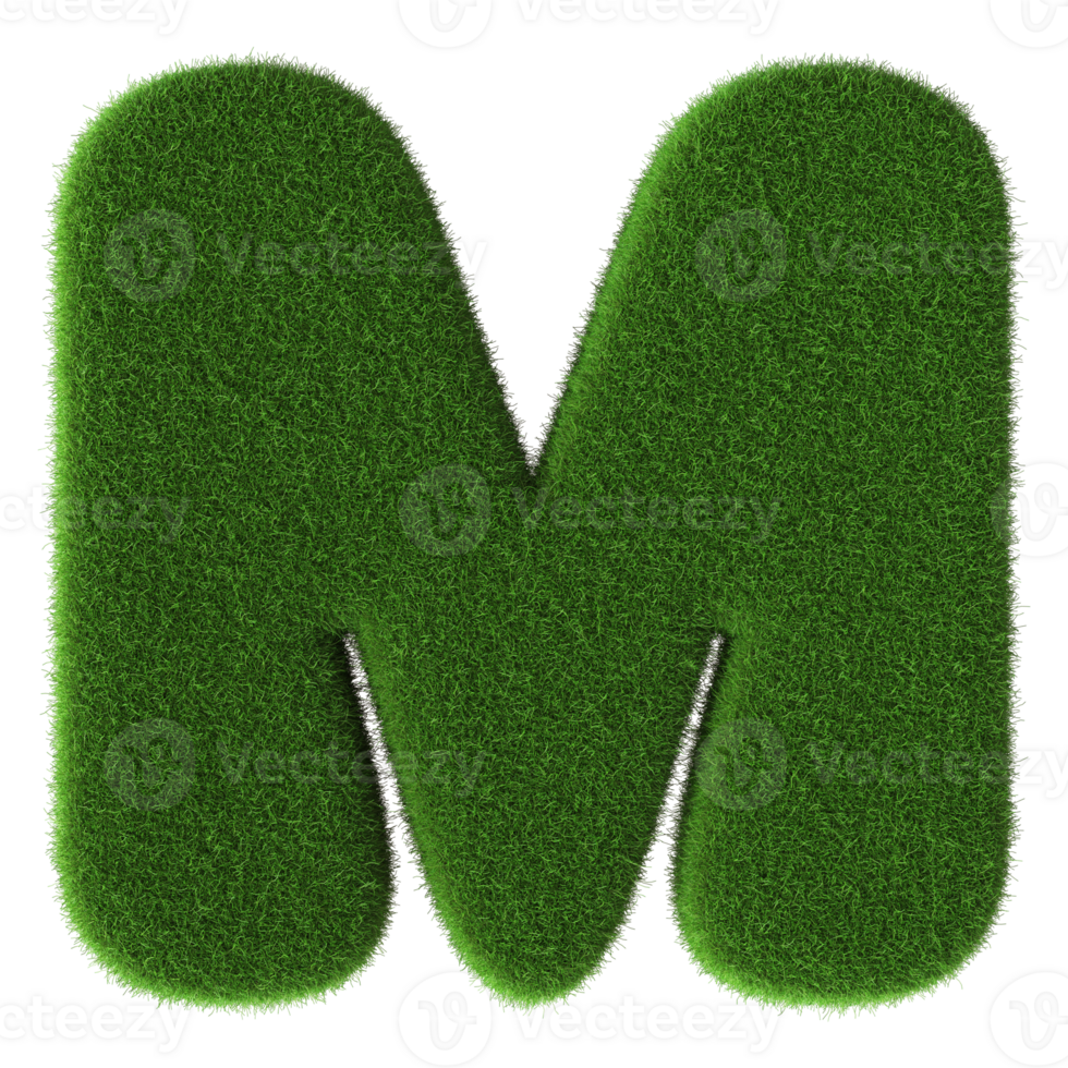 3D Font Letter M uppercase png