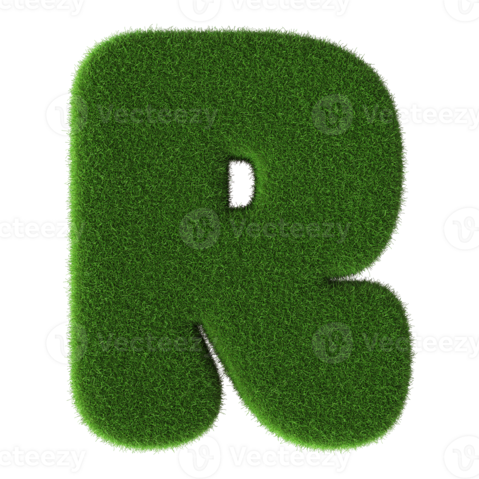 3D Font Letter R uppercase png