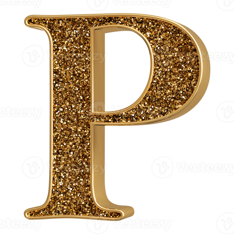 3D Font Letter P uppercase png