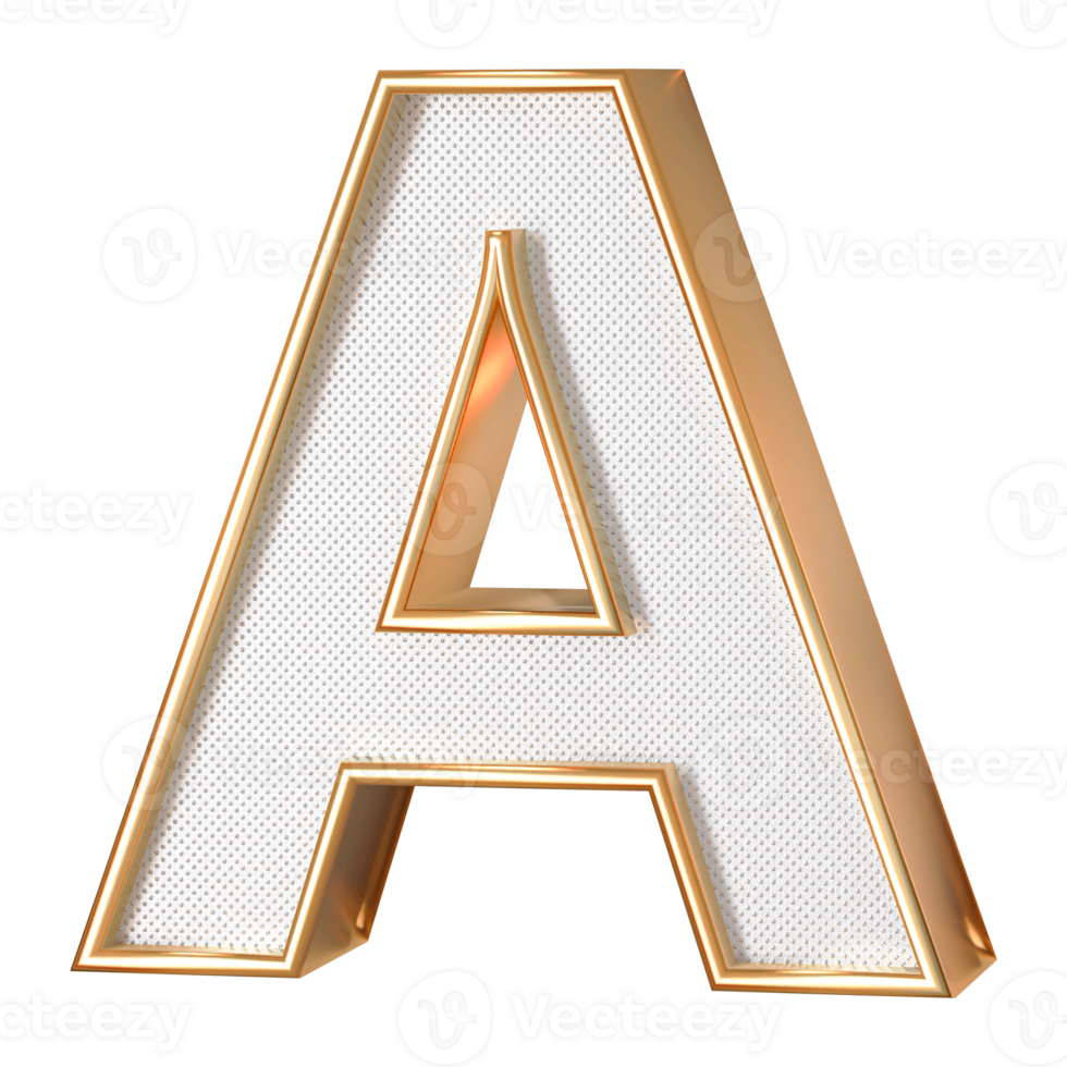 3D Font Letter A uppercase png