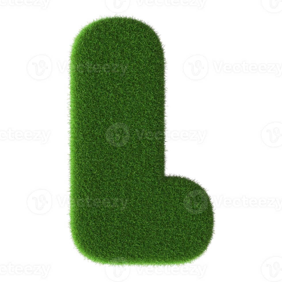 3D Font Letter L uppercase png