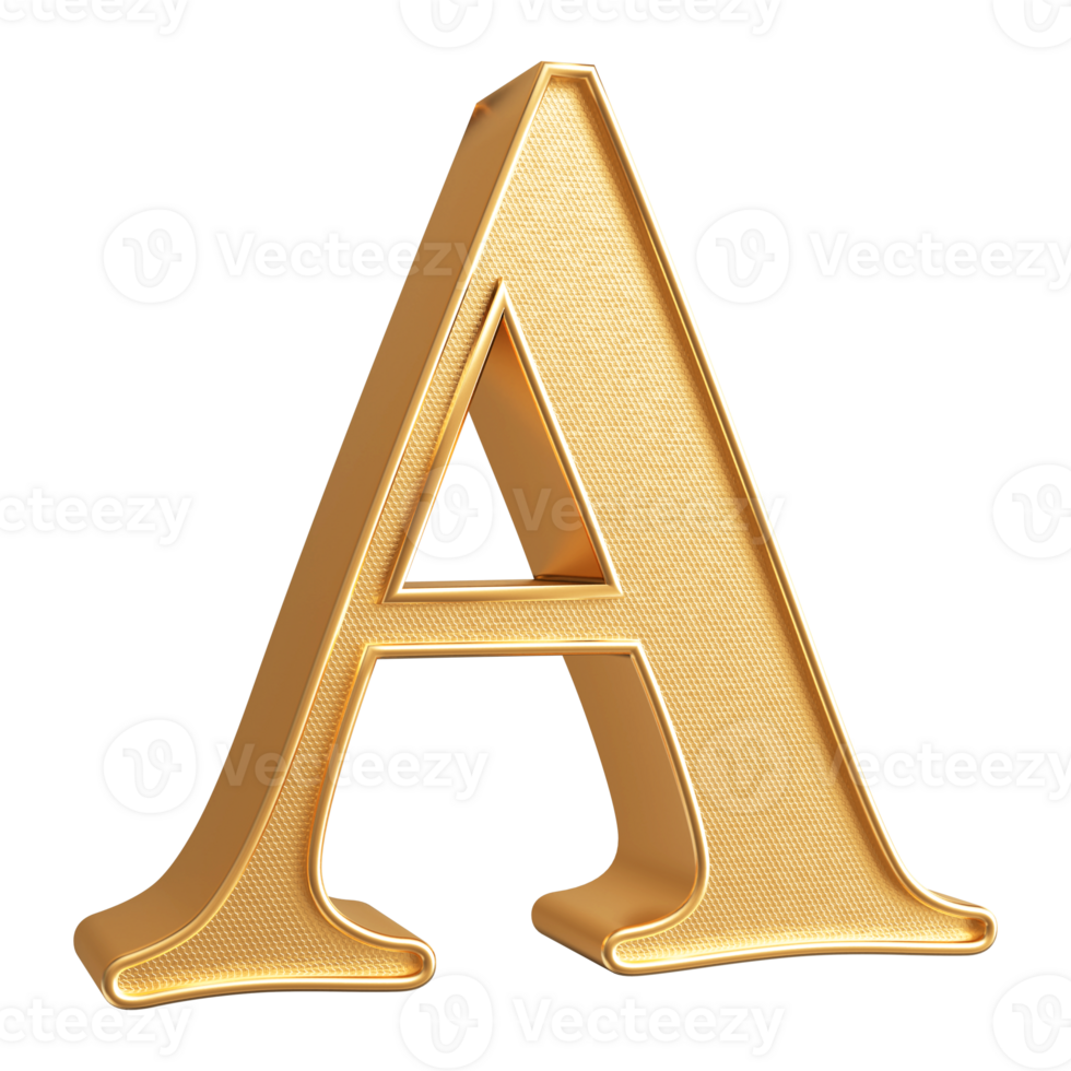 3D Font Letter A uppercase png