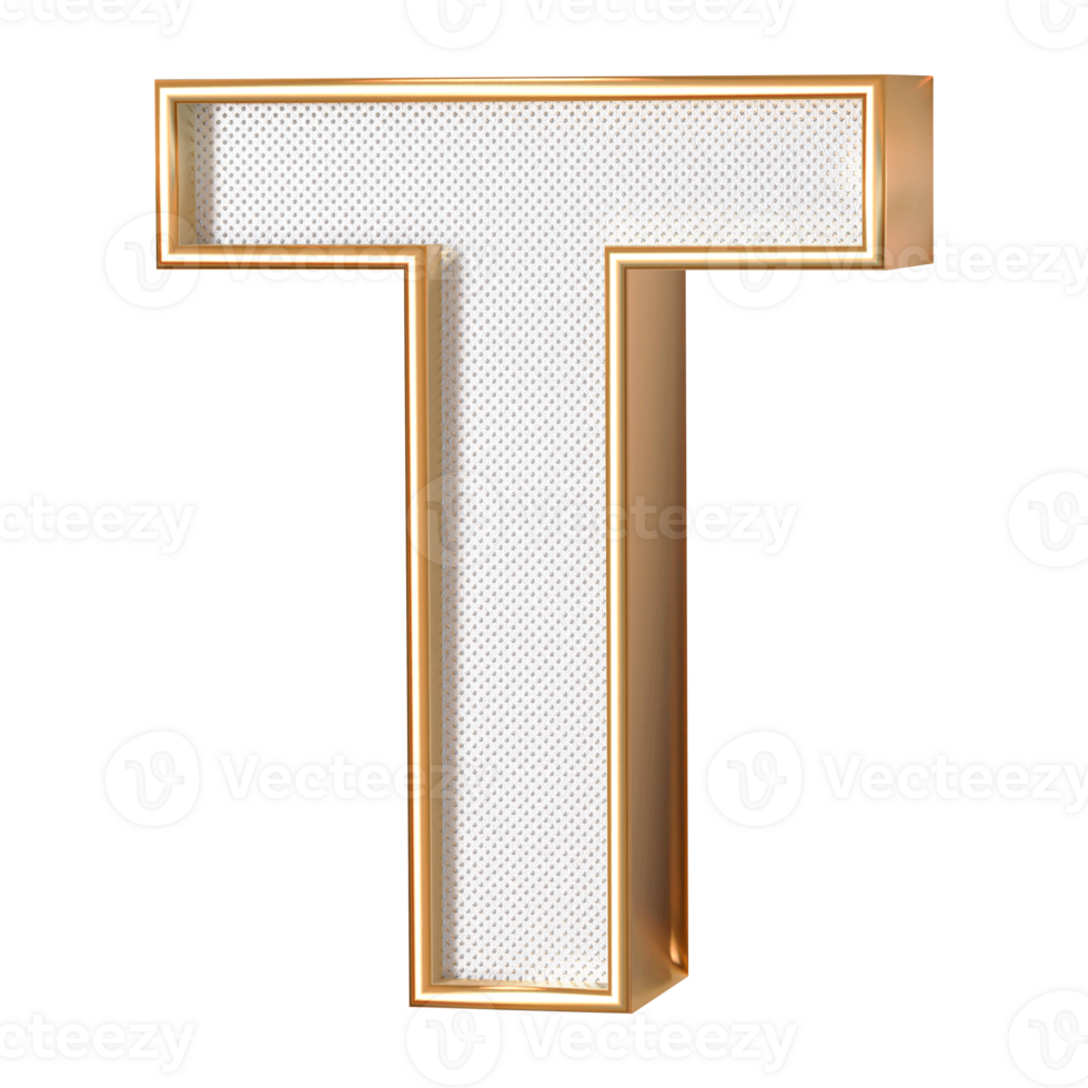 3D Font Letter T uppercase png