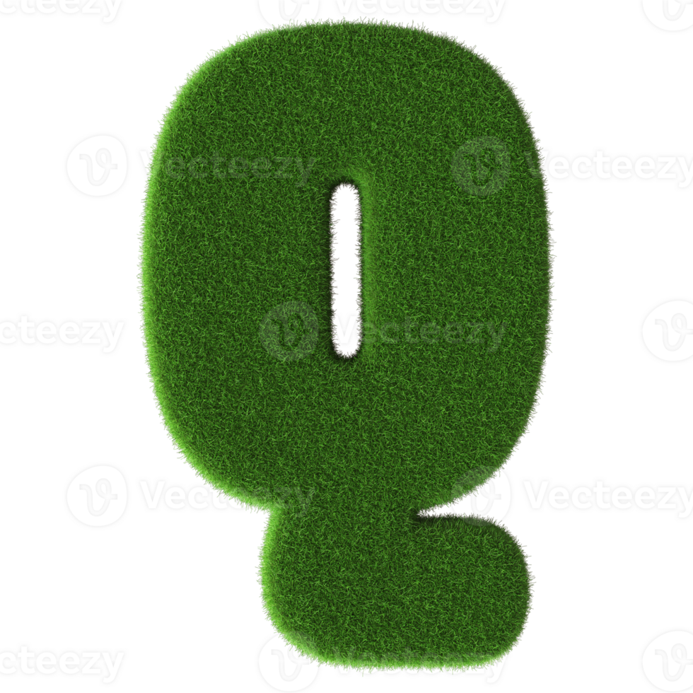 3D Font Letter Q uppercase png
