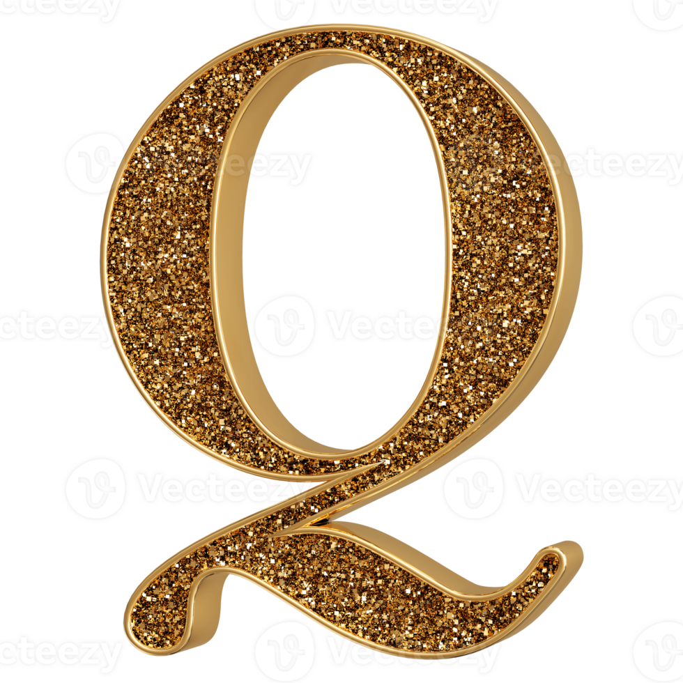 3D Font Letter Q uppercase png