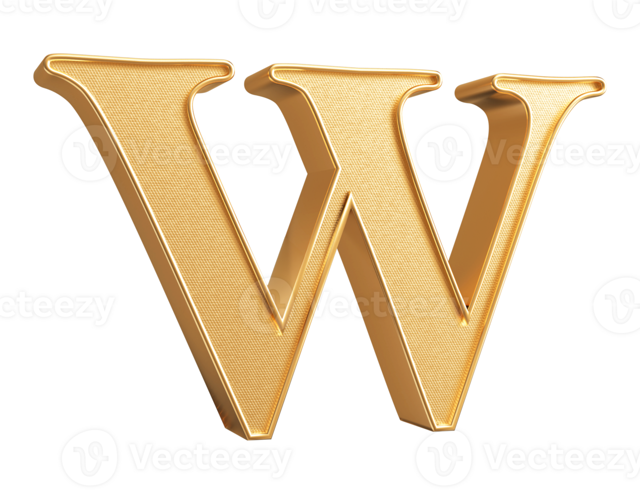 3D Font Letter W uppercase png