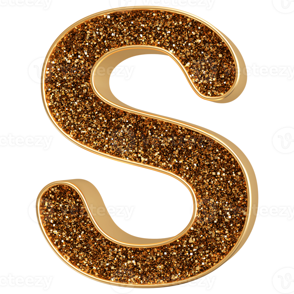 3D Font Letter S uppercase png