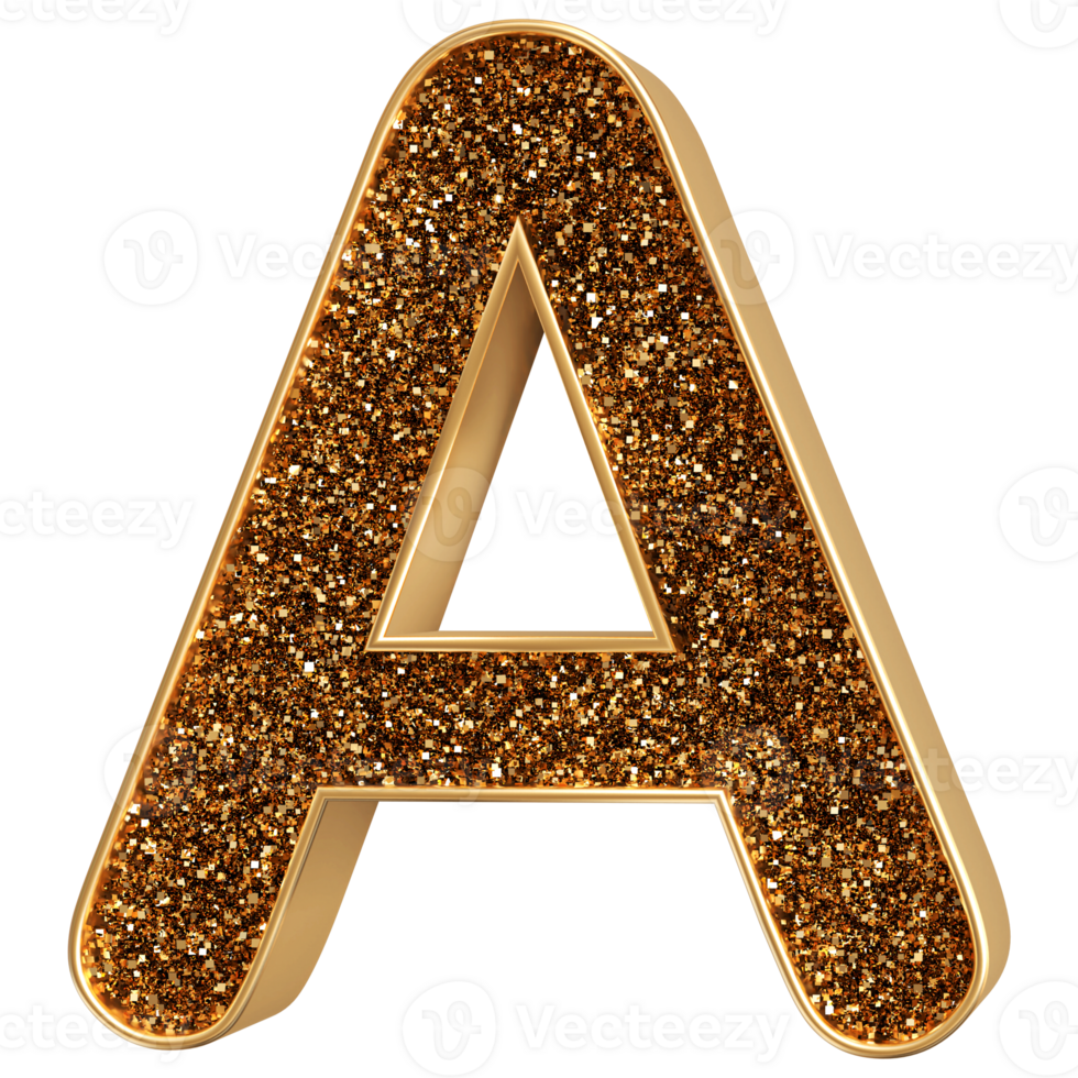 3D Font Letter A uppercase png