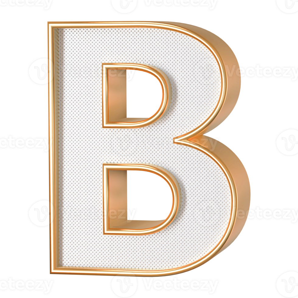 3D Font Letter B uppercase png