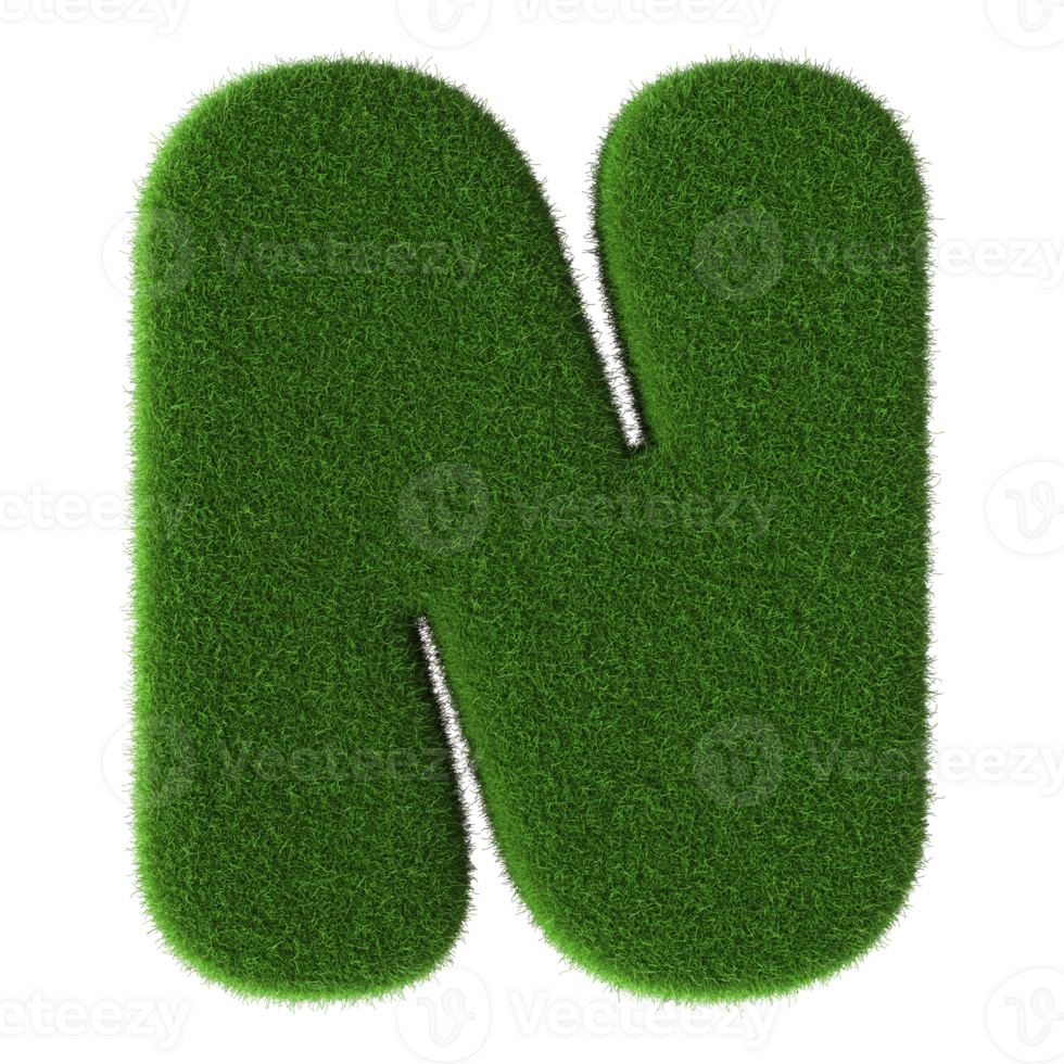 3D Font Letter N uppercase png
