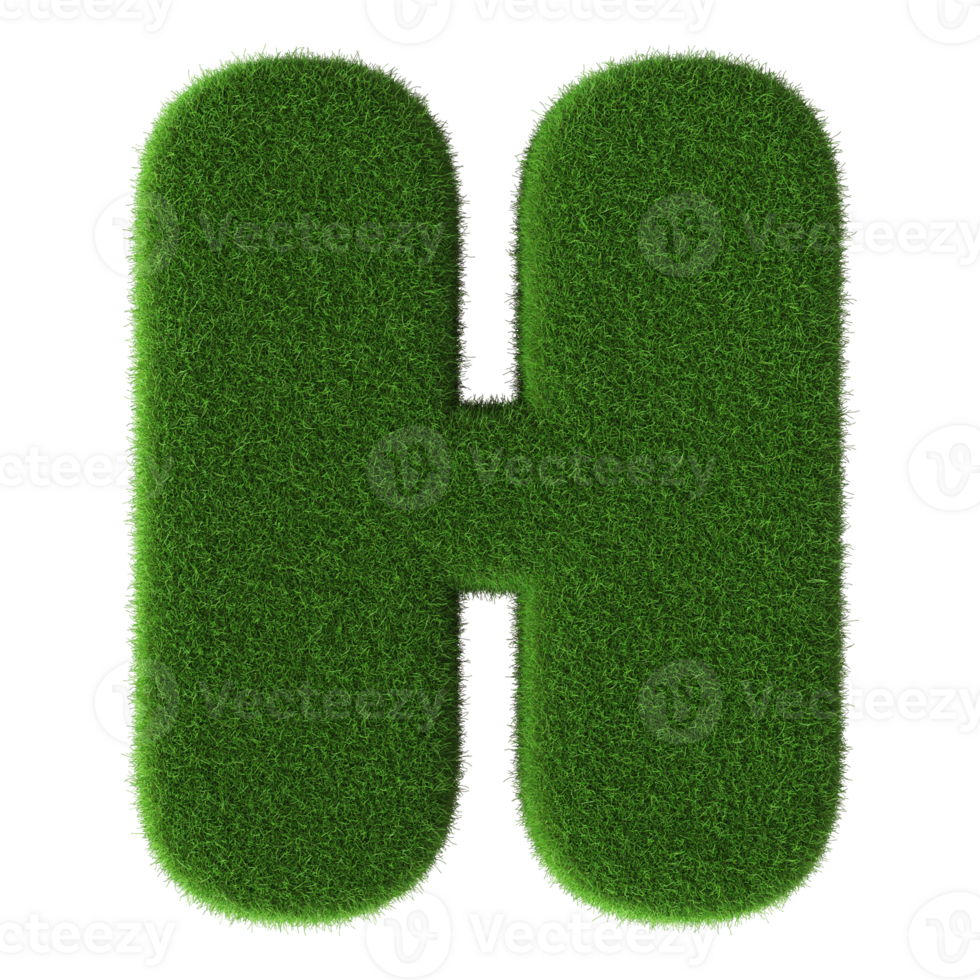 3D Font Letter H uppercase png