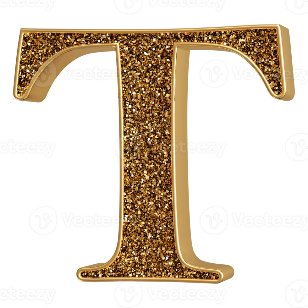 3D Font Letter T uppercase png