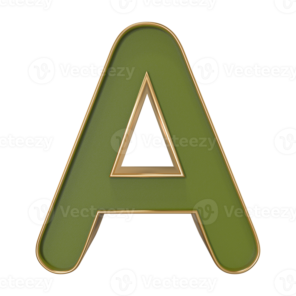 3D Font Letter A uppercase png