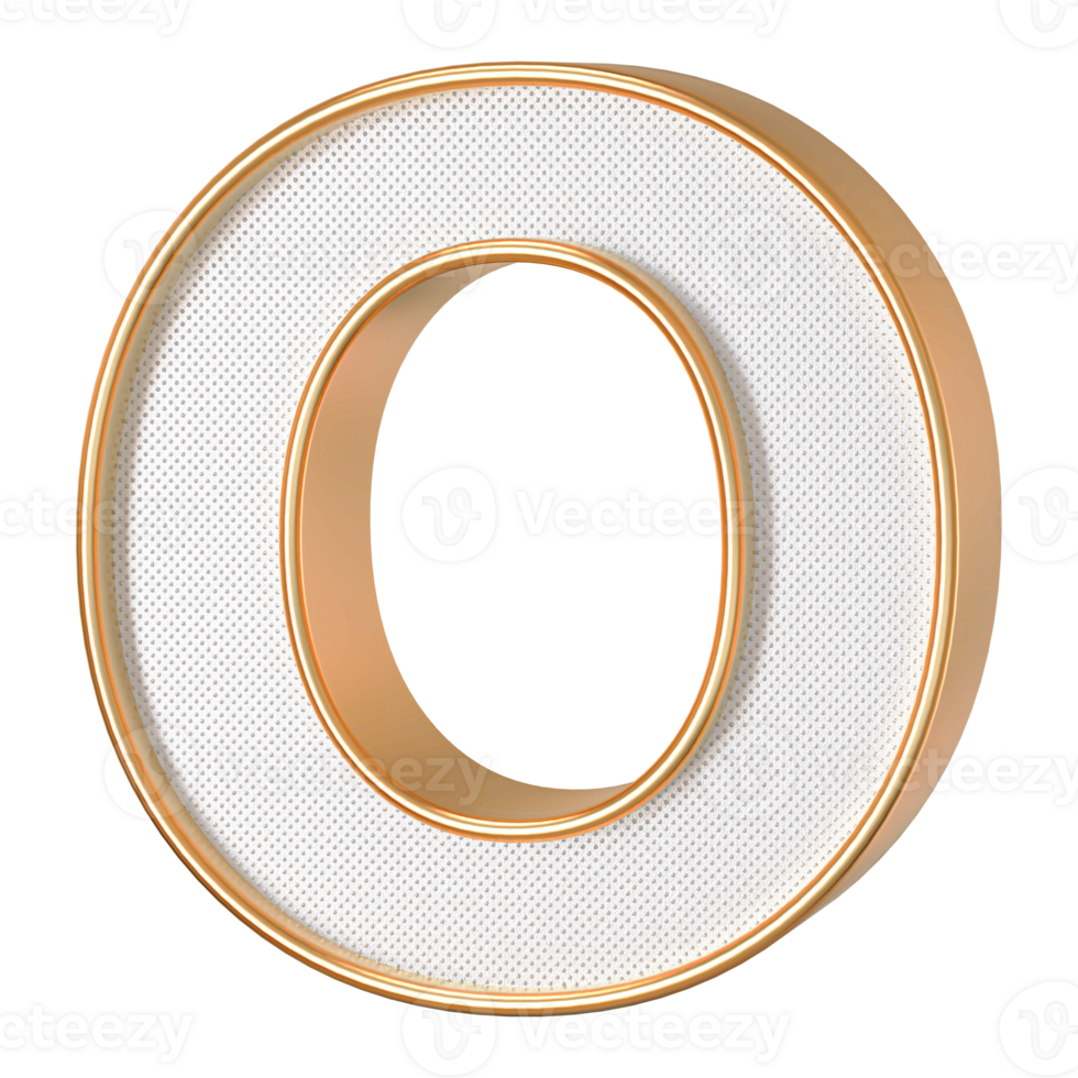 3D Font Letter O uppercase png