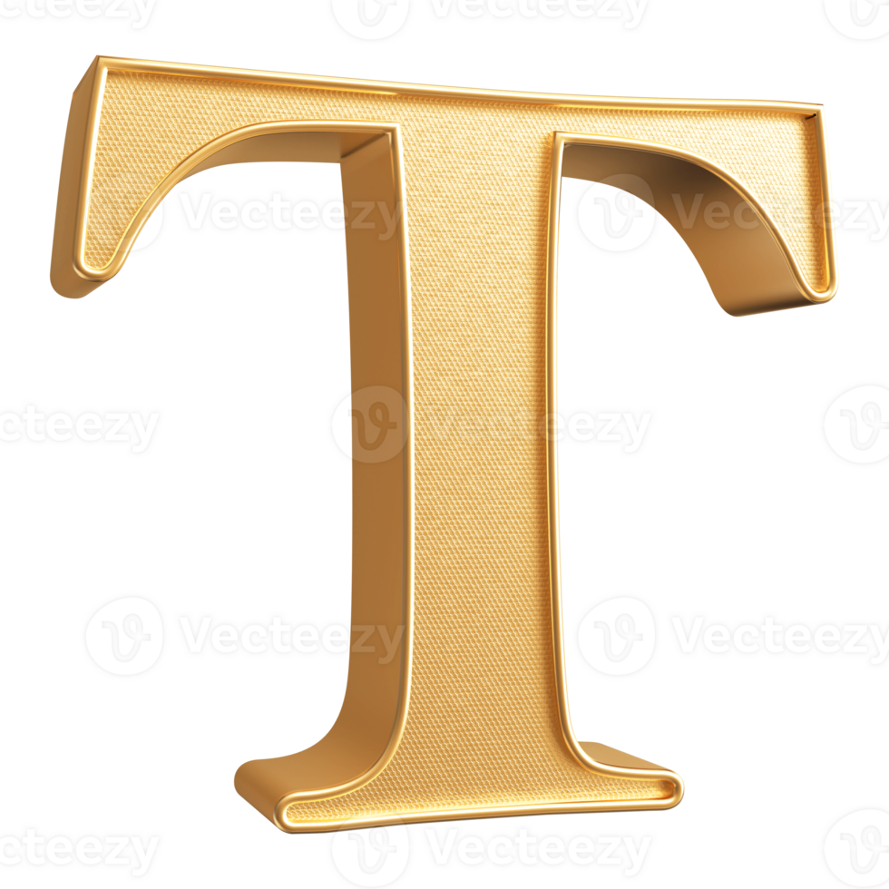 3D Font Letter T uppercase png
