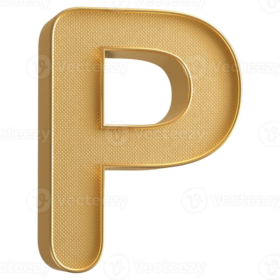 3D Font Letter P uppercase png