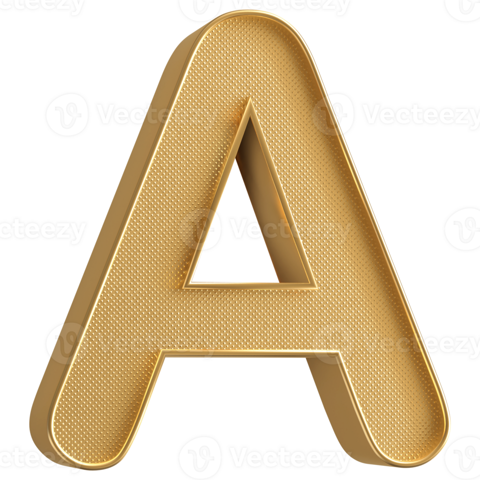 3D Font Letter A uppercase png