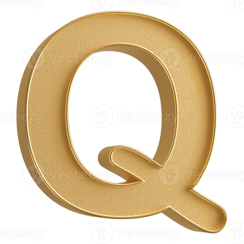 3D Font Letter Q uppercase png