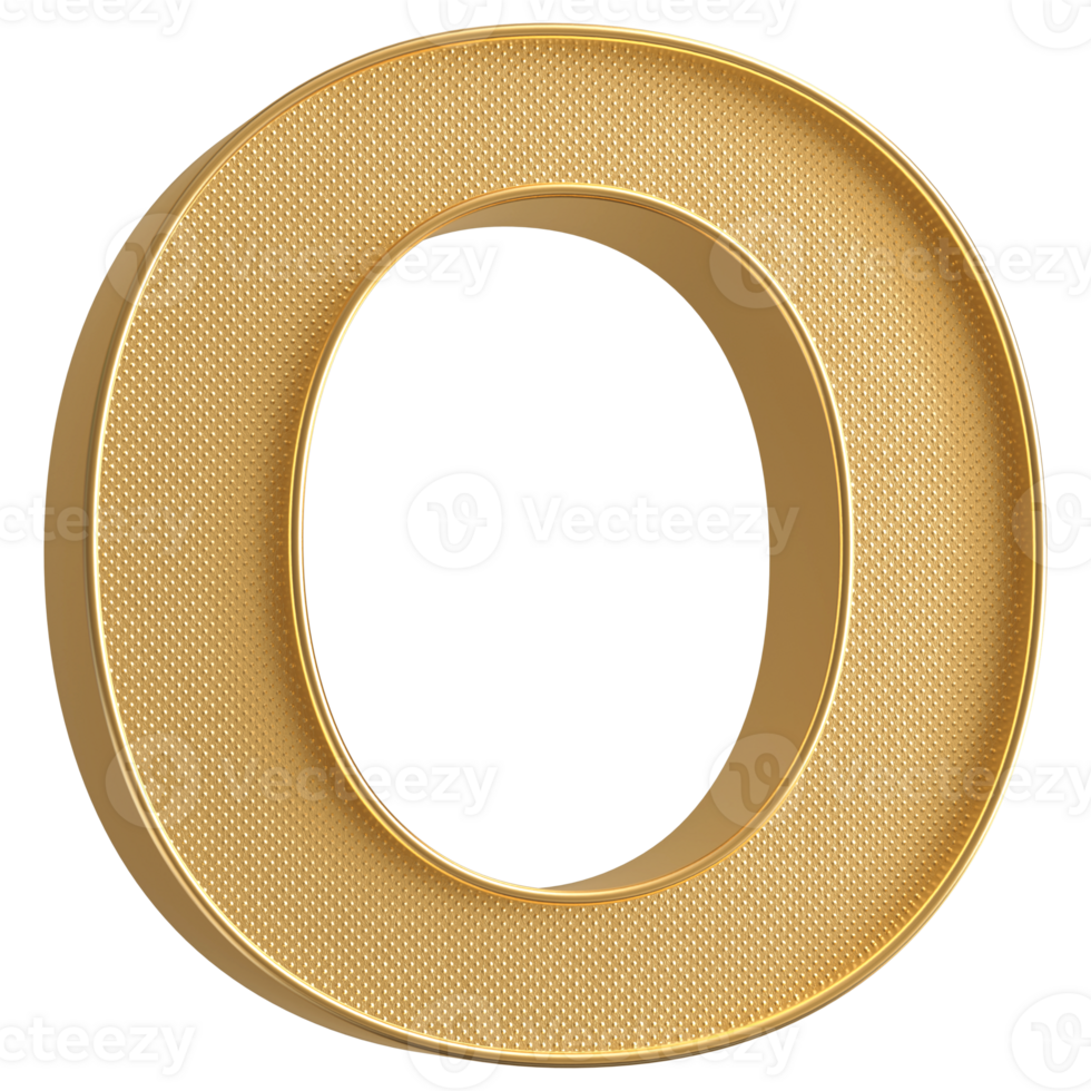 3D Font Letter O uppercase png