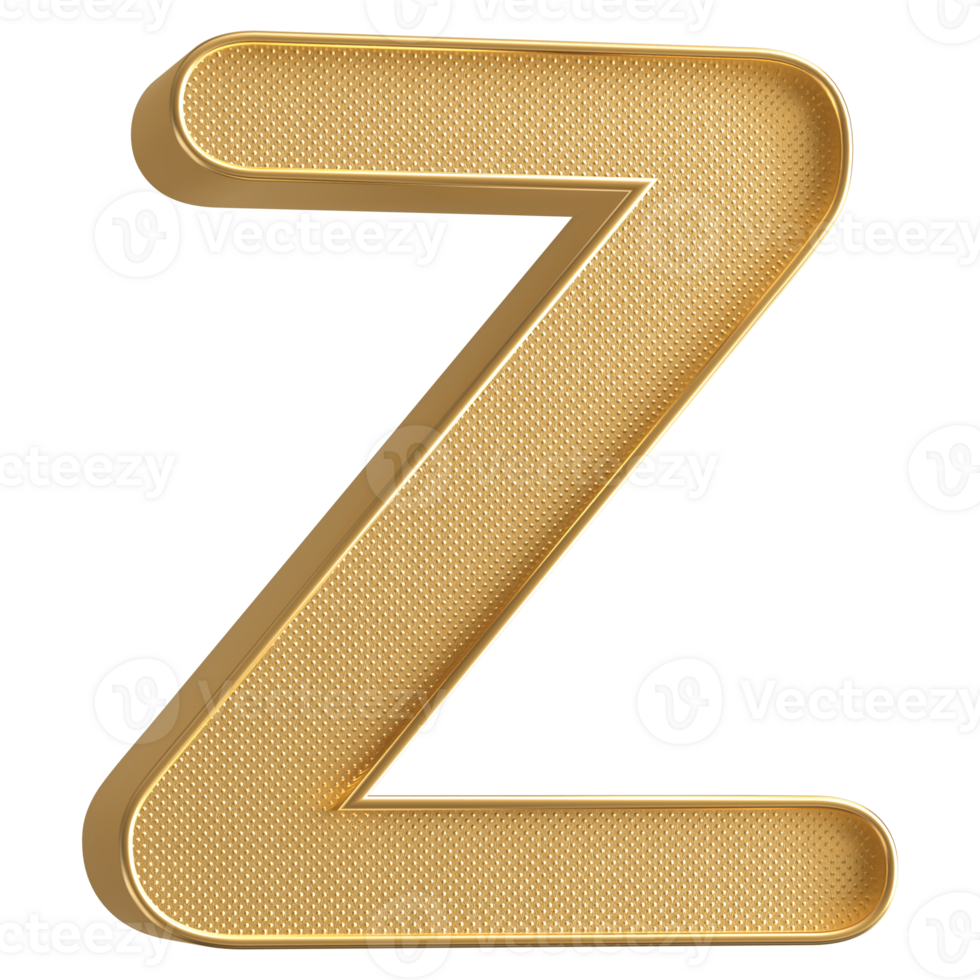 3D Font Letter Z uppercase png