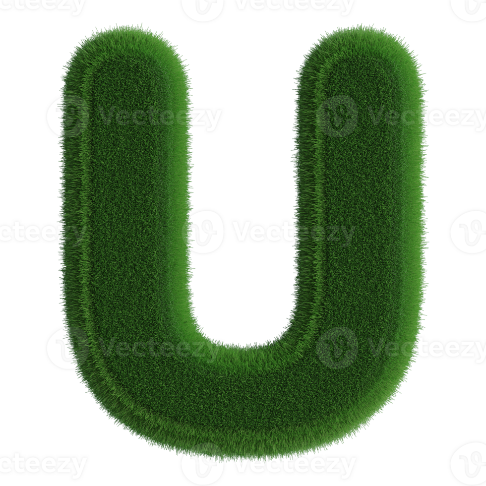 3D Font Letter U uppercase png