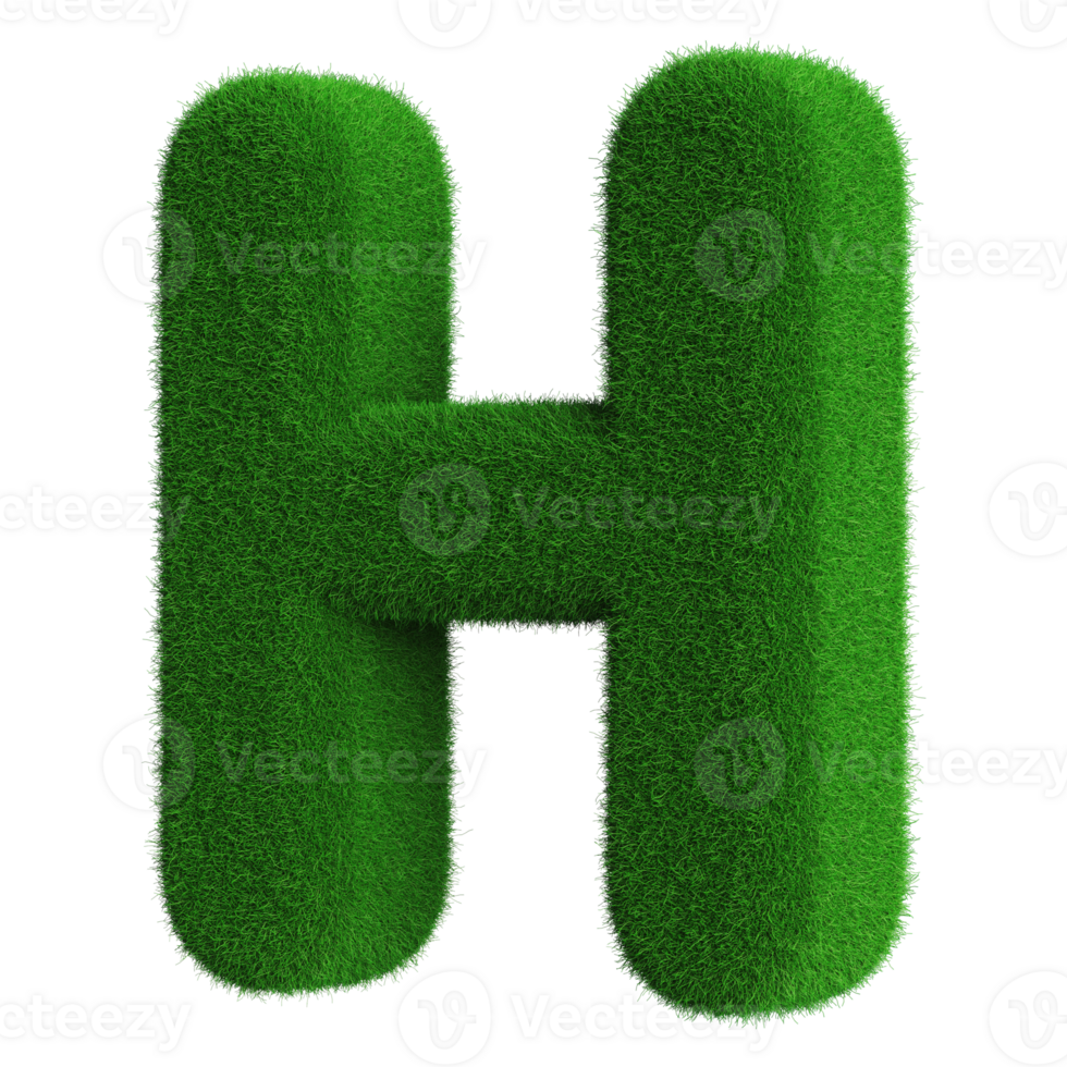 3D Font Letter H uppercase png
